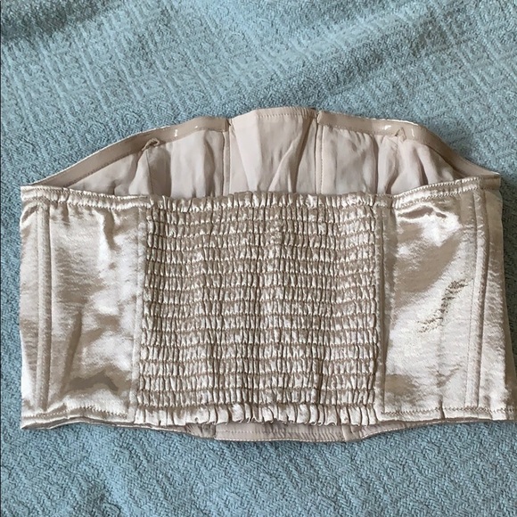 Satin strapless lace-up corset - Picture 3 of 4